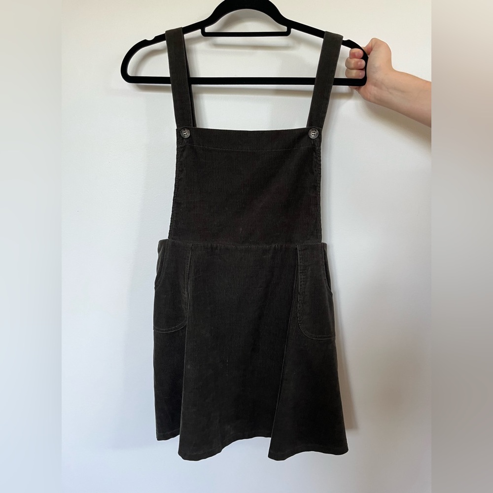 Cute Corduroy Overall Dress